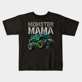 Mama Family Matching Monster Truck Lovers Kids T-Shirt